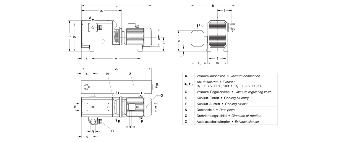 C-VLR 100爪式真空泵